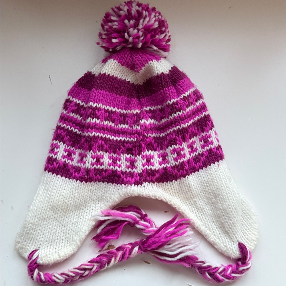 💕 5/$25💕 Cozy Purple and White Kids or Adult Winter Hat